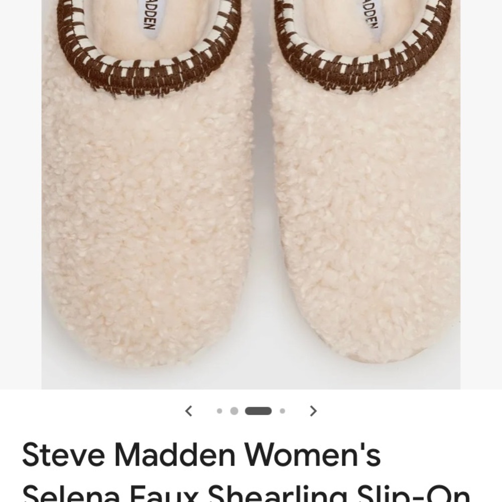Steve Madden Women's Tan Faux Shearling Mules - Picture 4 of 7